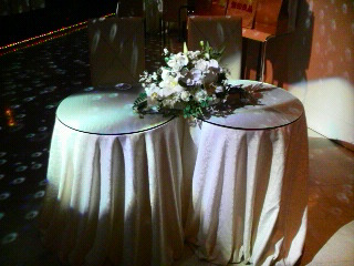 新郎新婦テーブル