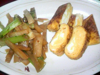 大根のきんぷらと卵焼