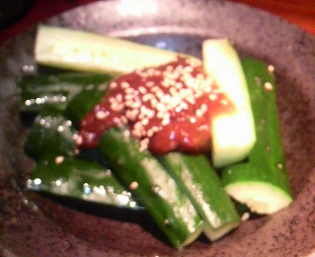 きゅうりの肉味噌