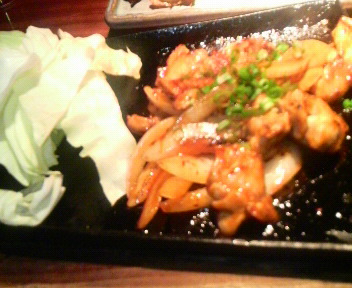 とりの鉄板炒め