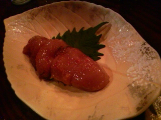 雪中梅につけて作った明太子