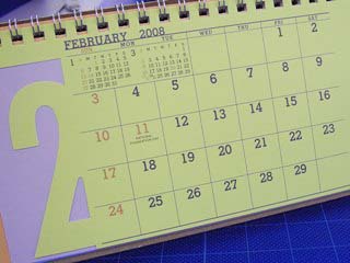 卓上カレンダー2月