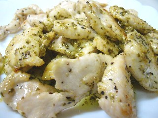 鶏ささ身のバジルソテー