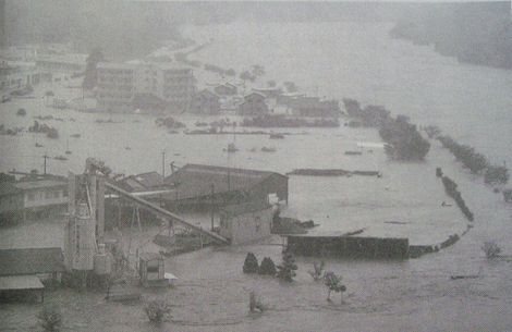 町中心部浸水（北方町）