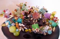 オジャさんの個展ビーズ３