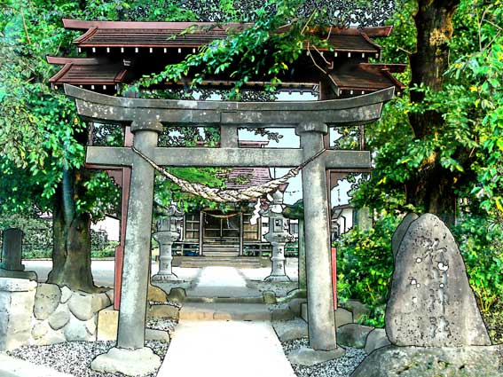 近所にありそうな神社 新山神社 イラスト 僕の情景 懐かし僕の情景 楽天ブログ