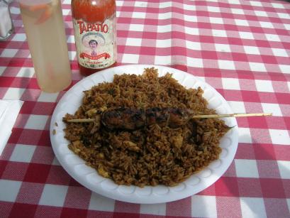 fried rice & bbq stick