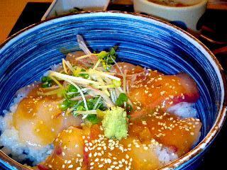 かんぱちの漬け丼