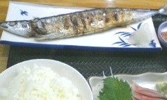 秋刀魚定食atウトロ2008