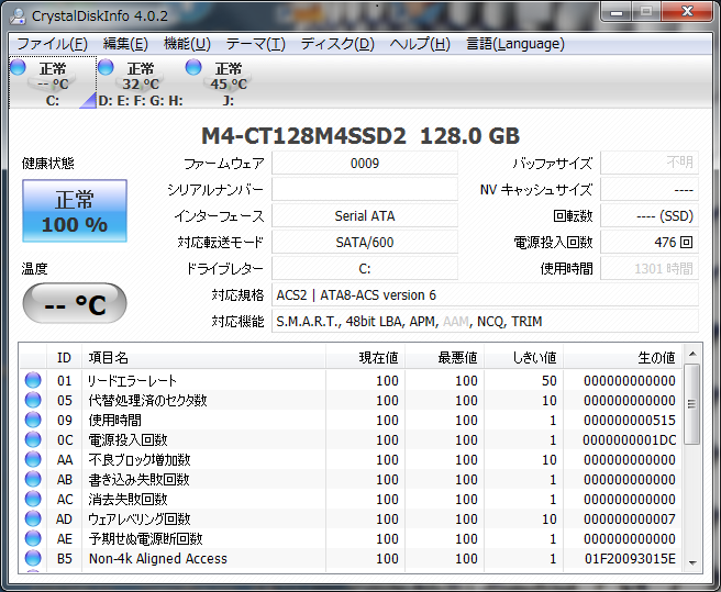 Crucial m4 5000時間問題