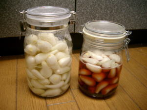 らっきょう塩漬け＆甘酢漬け