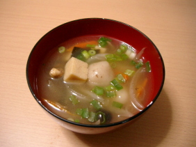 れんこん団子の汁