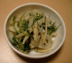 おかひじきの塩ごまきんぴら