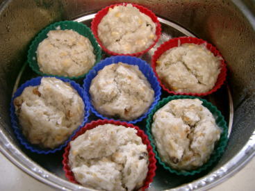 梨酵母deドライビーンズミックス蒸しパン