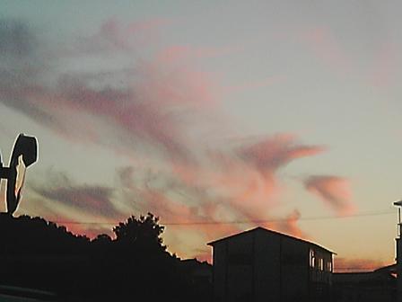 イルカの様な夕焼け雲1