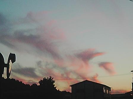 イルカの様な夕焼け雲3