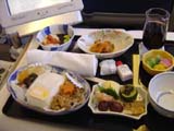 Ｂクラスの機内昼和食