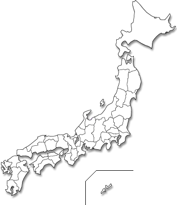 日本白地図