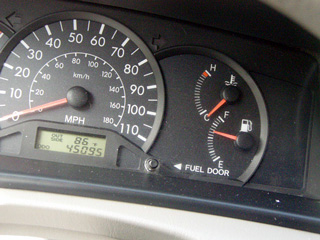 チェンジしたレンタカー。