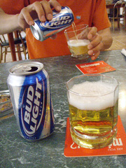 ビールとともに♪