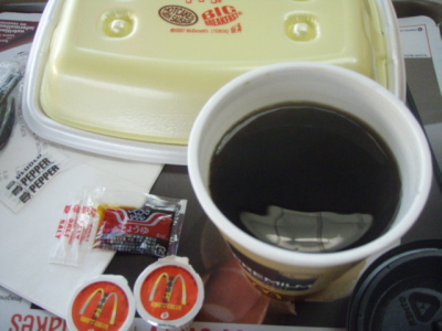 オレンジジュースとコーヒーで♪