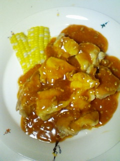 とうもろこし添え