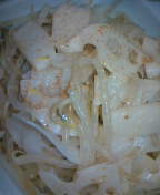 レンコンともやしと梨のｻﾗﾀﾞ