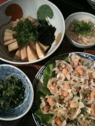 シュウマイ、若竹煮など