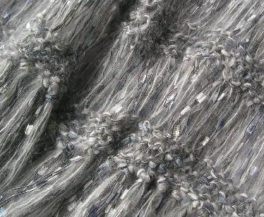 コライユドライブ編みマフラーシルバーグレー２