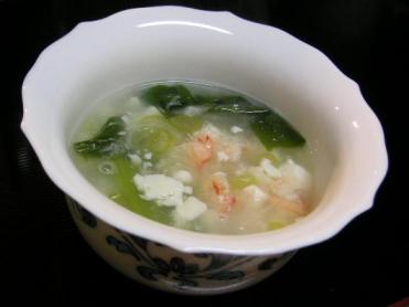 蟹と青梗菜のけんちん汁