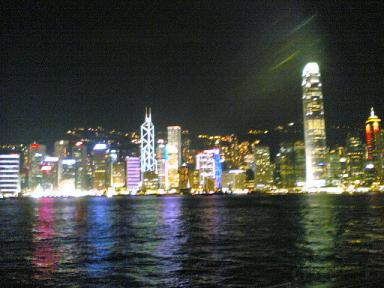 スターフェリーからのセントラルの夜景