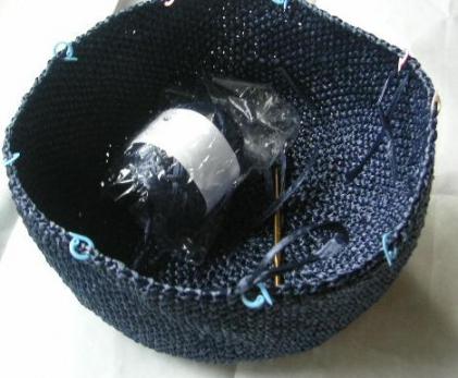 エコアンダリヤマルシェバッグネイビー