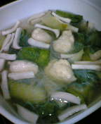 鶏ムネ肉団子のスープ