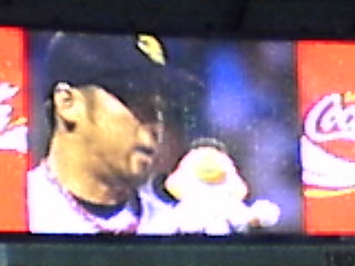 お立ち台（松中選手）