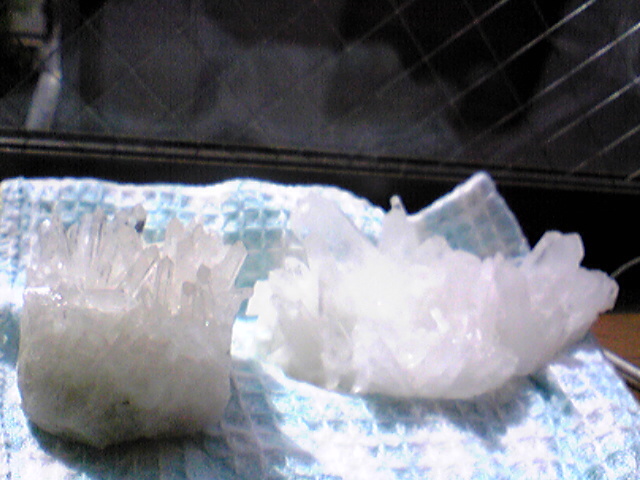 水晶クラスター日光浴チャージ