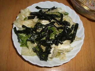 次女の作ったサラダチョレギサラダ