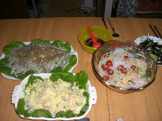 次女の作ったサラダバー