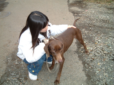 ２００３年１月ラッシーと次女