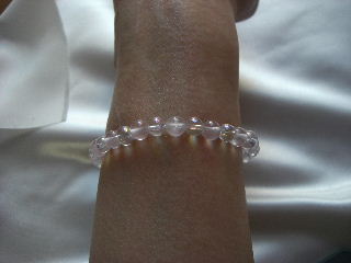 レインボークォーツとローズクォーツのブレスレット3