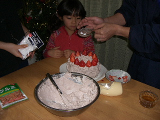 クリスマスケーキパパと・・
