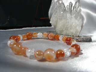 花めのう8ｍｍ6ｍｍ