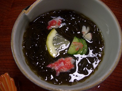 もずくと蟹～～