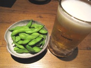 ビールと枝豆