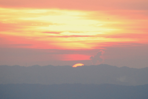 高峰サービスエリア夕焼け3