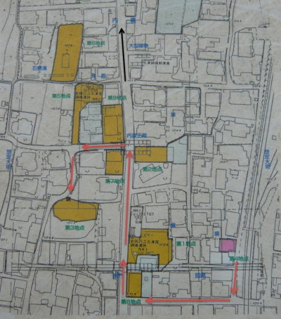 史跡近江大津宮錦織遺跡地図１