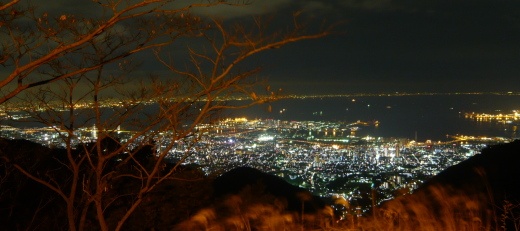 鉢巻展望台の夜景