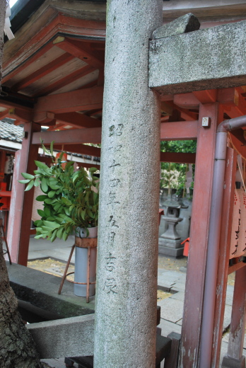 武信稲荷神社エノキと鳥居２