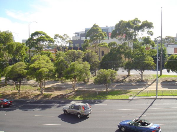 アパートのバルコニーからの眺め