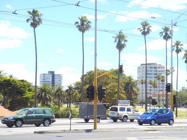 セントキルダビーチ付近の