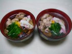 とり肉いっぱい雑煮完成